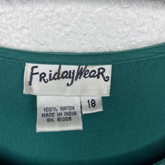 Vintage Friday Wear Boho Green and Black Maxi Dress - Picture 4 of 7